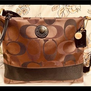 Coach signature brown purse